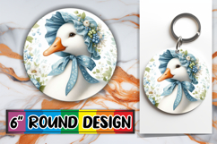 Sweet Sublimation Round Ornaments, Goose Product Image 1