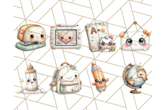Simple School Supplies Clipart, Cute Classroom PNG Product Image 6