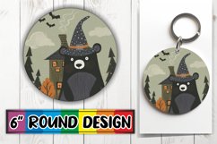 Autumn Boho Animal Round Design Halloween Keychain Product Image 1