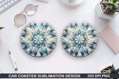 Christmas Car Coaster Sublimation| Christmas Coaster PNG Product Image 1