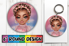 Timeless Circle Designs for Holidays, Afro Girl Product Image 1