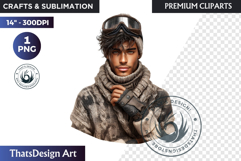 Alpine Winter Sports Fashion and Cabin Clipart PNG Product Image 1