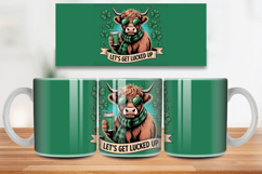 Let’s Get Lucked Up Mug Wrap PNG Sublimation Design Product Image 1