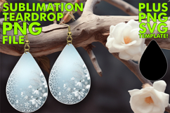 Charming Teardrop Earrings PNG, Leopard Prints Product Image 1