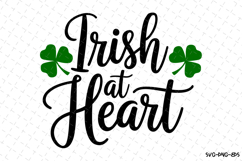 Irish at Heart Svg | St Patrick&#039;s day Design Product Image 1
