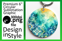 Whimsical Circle Design Car Coaster , Watercolor Patter Product Image 1