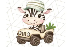 Jungle Safari Animals PNG Cute Pastel Wild Animal Clipart Product Image 2