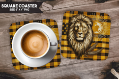 Cute Animals Square Coaster PNG Bundle, Digital Coaster Set Product Image 5