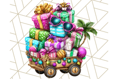 Summer Christmas Clipart PNG, Tropical Holiday Art Clip Art Product Image 2