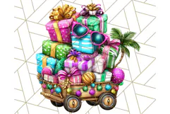 Summer Christmas Clipart PNG, Tropical Holiday Art Clip Art Product Image 2