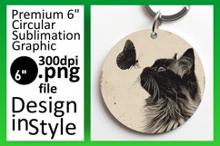 Charming Cat Sublimation: Keychain &amp; Coaster Series Product Image 1
