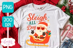 Santa PNG, Sleigh all day sublimation design for Christmas Product Image 2