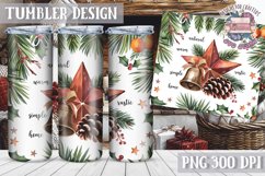 Sublimation Tumbler WRAP Christmas Design Quote Watercolor Product Image 1