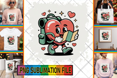 Stylish TOTE BAG Art Ideas PNG, Valenines Heart Product Image 1