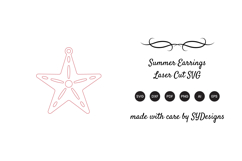 Summer Earrings Laser Cut SVG Product Image 2