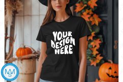 Black women Tshirt Mockup, Halloween tshirt mockup Product Image 1