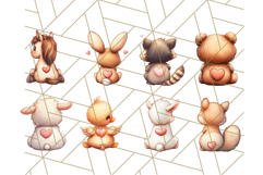 Cute Back View Sitting Animal Clipart PNG From Behind Product Image 2