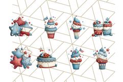 4th of July Desserts PNG Clipart, Americana Patriotic Treats Product Image 2