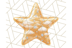Cute Puffy Star Clipart PNG, 3D Glossy Pastel Stars Clip Art Product Image 2