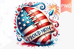 Proud MOM - 4th Of July Sublimation - Clipart PNG Design Product Image 1