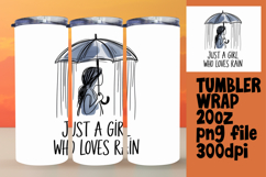 FASHIONABLE 20oz Tumbler Design , Just A Girl Product Image 1