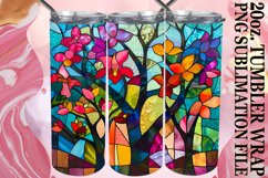 20oz Wrap Design: Colorful Stained Glass Tree Product Image 1