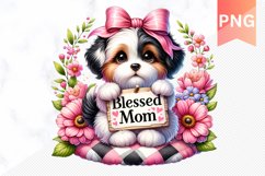Blessed mom Sublimation - Mother&#039;s Day Clipart PNG Product Image 1