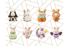 Halloween Bunny Cookie Clipart, Frosted Cookie Bunnies Png Product Image 6