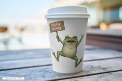 Watercolor Spring Frog Clipart Product Image 5