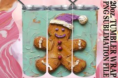 Winter Holiday Gingerbread Man Wrap Sublimation 20oz Product Image 1