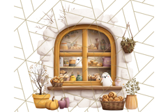 Cottagecore Halloween Clipart Cozy PNG, Autumn Fall Png Product Image 2