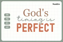 Christian Quotes SVG | God's Timing Is Perfect Product Image 3