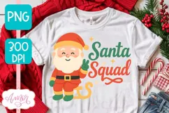 Santa Squad PNG, Cute Christmas PNG sublimation Product Image 2