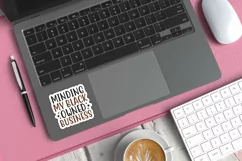Printable Black Business Women Sticker | Black Owned Product Image 3