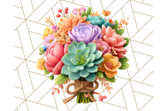 Pastel Flower Bouquet PNG Clipart, Elegant Floral Art Product Image 2