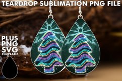 Luminous Teardrop EARRINGS Design, Neon Xmas Product Image 1