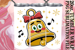 Blissful Sublimation 20oz tumbler wrap, Cute Christmas Product Image 1