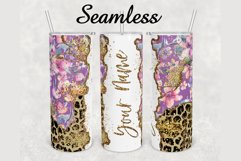 Summer Floral Leopard Agate 20 oz sublimation design tumbler Product Image 1