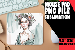 Vibrant Mouse Pad Sublimation Design, Beauty Woman Product Image 1