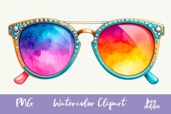 Retro Hippy Sunglasses Clipart Groovy Disco Christmas PNG Product Image 6
