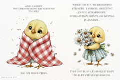 Whimsical Easter Chick Clipart Product Image 4