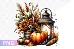 Autumn Harvest Pumpkin Sublimation - Pumpkin Clipart Design Product Image 1