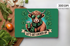 Let’s Get Lucked Up Cutting Board PNG Sublimation Design Product Image 1
