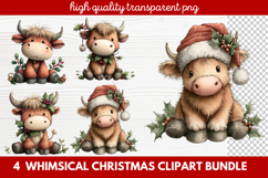 Whimsical Christmas Clipart | Cute Festive Holiday PNG Product Image 1