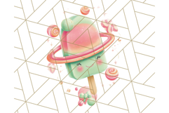 Alien Vacation Clipart PNG, Cute Summer Galaxy Art Clip Art Product Image 2
