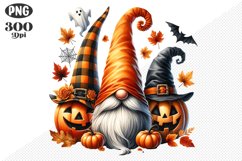 Halloween Gnomes Sublimation - Clipart PNG Design Product Image 1