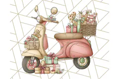 Christmas Sweet Shoppe Clipart PNG, Pastel Bakery Art Product Image 2