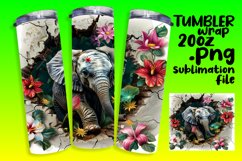 Tumbler Wrap: 3D Animals in Wall Hole for Spring Product Image 1