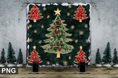 Christmas Tree Square Sublimation Slate Design Product Image 1