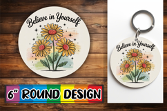 Sweet Round Ornaments PNG Design, Flowers Quote Product Image 1